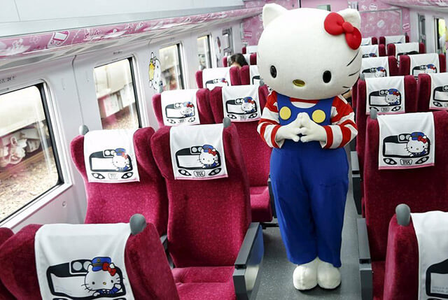 Ở Đài Loan hình ảnh của những chú mèo Hello Kitty vô cùng phổ biến