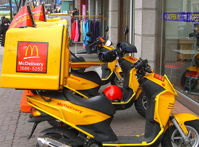 Ở Hàn Quốc McDonald’s cũng giao đồ ăn đến tận nhà