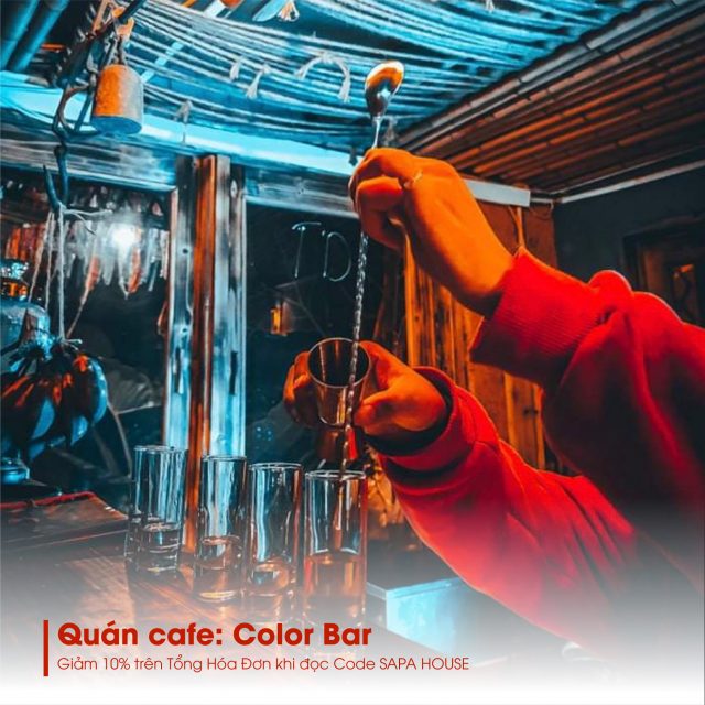 Uống cooktail được pha chế điêu luyện ở Color Bar